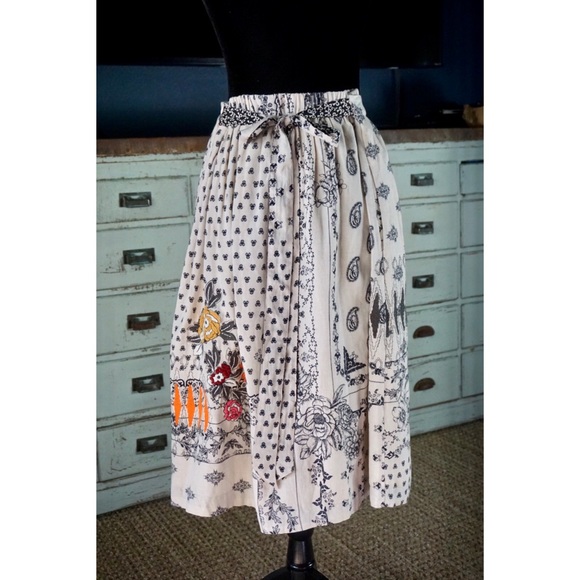 Anthropologie Vineet Bahl Devi Embroidered Midi Skirt NWT New S - Picture 12 of 16
